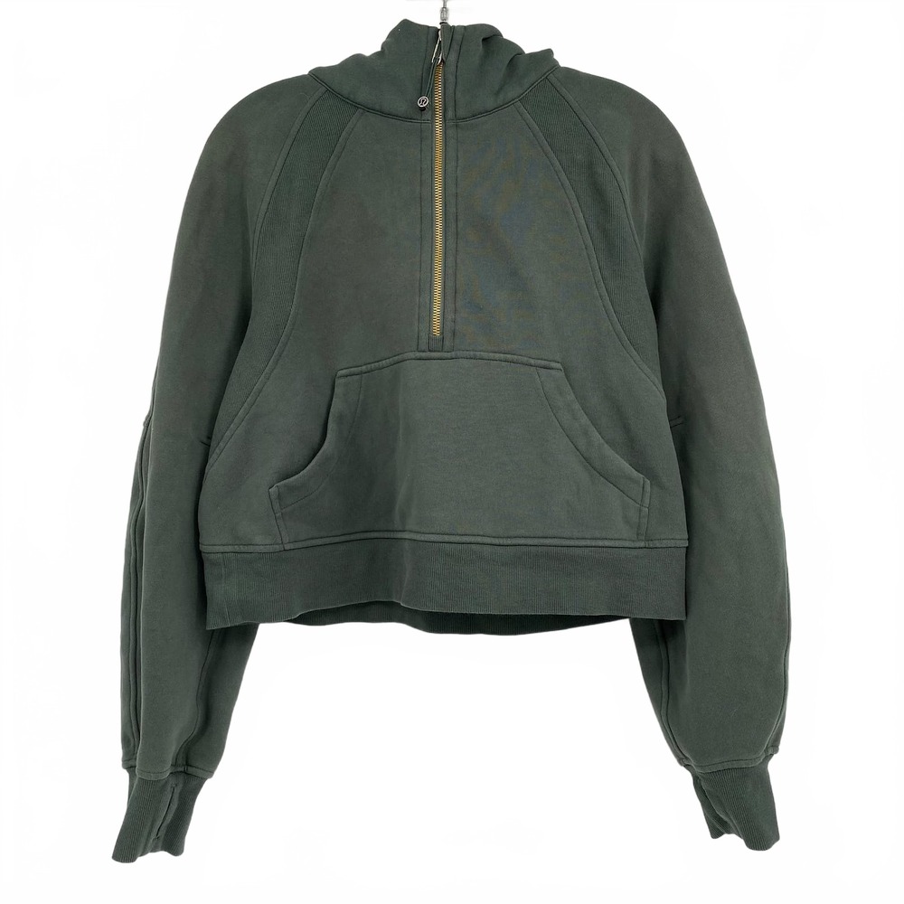 lululemon Green Scuba Oversized Half Zip Hoodie | XS Regular